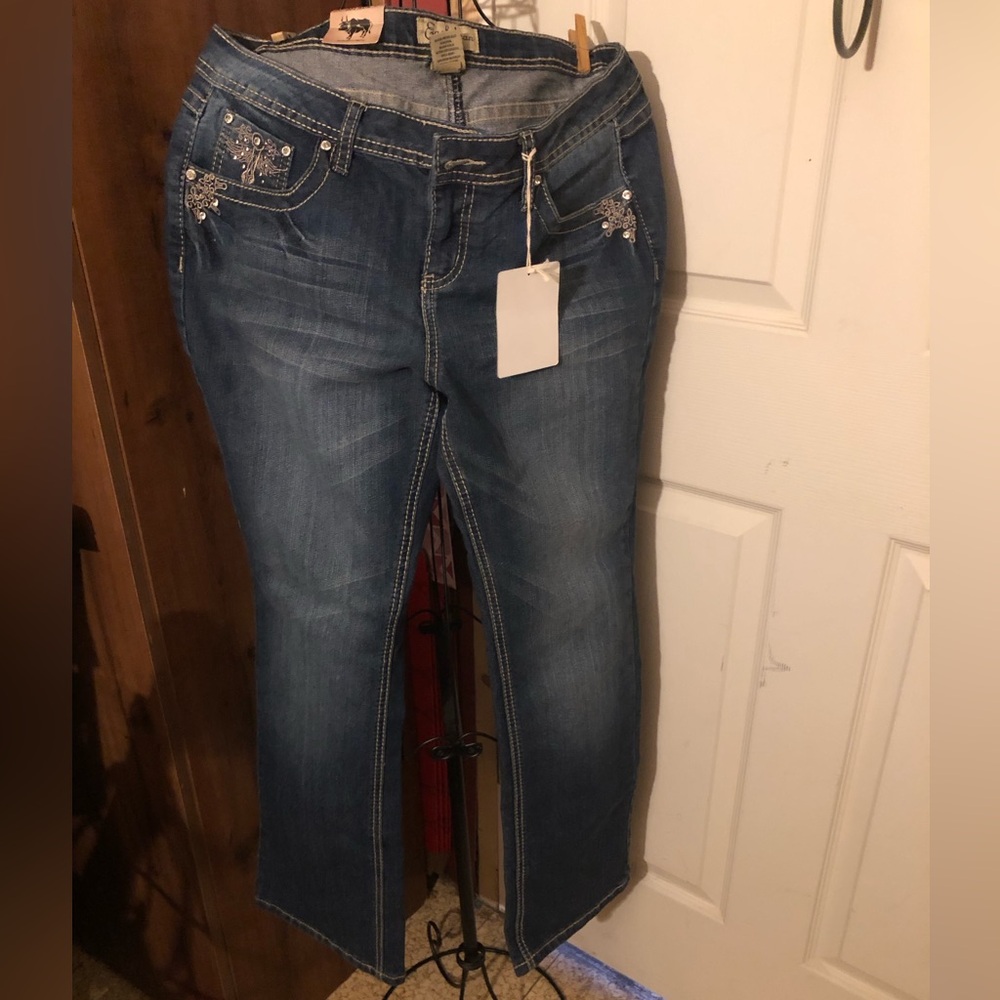 NWT Earl bootcut jeans rhinestone 10p
